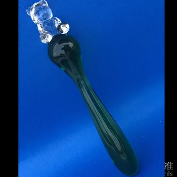 19cm Urs Sticlă anal plug glonț jucarii sexuale pentru femei om G SPOT cristal verde anal lesbiene gay Stimularea anusului FUND jucarii Magazin