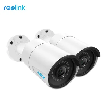 [2Pack] Reolink 5MP Camera de Securitate PoE Glonț în aer liber 30m viziune de Noapte, Microfon incorporat si Slot pentru Card SD de Detectare a Mișcării RLC-410