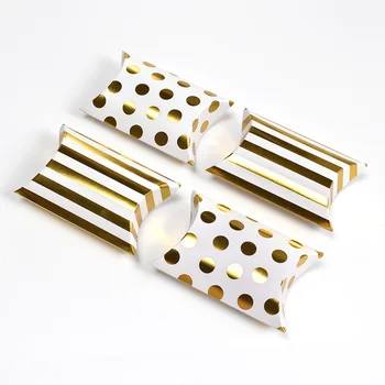 50pcs Aur Dot Stripe Model de Perna Box Mini Cutie de Bomboane de Nunta Perna Ambalaj Cutie favoruri, cadouri de Crăciun