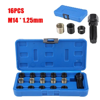 16 Buc M14x1.25 Bujie Rebobinați Thread Repair Tools Kit
