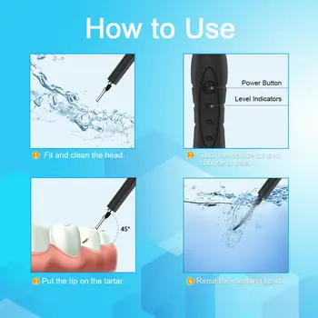 Electric Portabil Sonic Detartraj Dentar Dinte de Calcul pentru Îndepărtarea Dinte Petele de Tartru Instrument Dentist Dinții Albi Sănătate Igiena alb