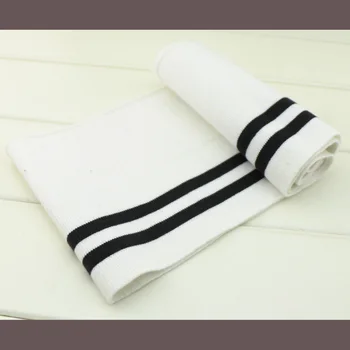 Fine Stripe Cotton Stretch Tricot cu Decolteu Manșetă Betelie Rib Trim Pulover Tesatura Pentru Pulover de Baseball accesorii de Îmbrăcăminte
