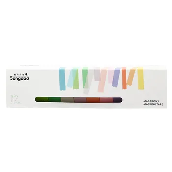 Moda Rainbow de Culoare Solidă Bandă Washi 12 Culori pure Adeziv Bandă de Mascare DIY Scrapbooking Papetărie Decor Banda