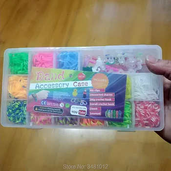 1500pcs Colorate de Cauciuc Loom Bands Elastice DIY Box set Fete Cadou Tesut Brățară set de scule pentru Copii Jucarii pentru Copii de 7 8 10 Ani
