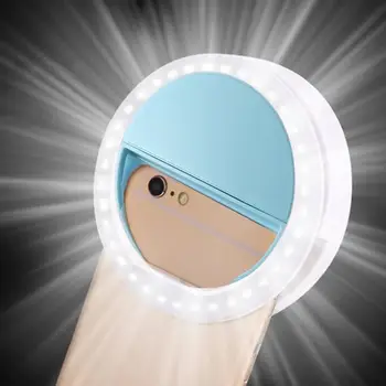 1 buc Telefon Mobil Lumină Clip Selfie Led Flash Auto pentru Telefon Mobil Smartphone Rotund Portabil Selfie Lanterna Oglindă