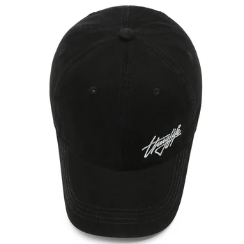 2021 Nouă Bărbați Femei pălărie de Moda Scrisoare Broderie Șapcă de Baseball Snapback Pălării Solid Capac Negru Design Uzate Capace de Bumbac