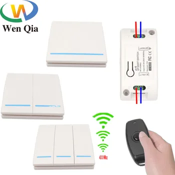 Wenqia 433Mhz comutator cu LED/Lumina/ventilator lampa Universala Telecomanda Wireless AC 220V 10Amp 1CH RF Releu Receptor Transmițător