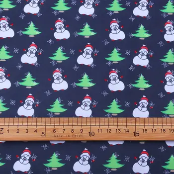 Sărbătoare meserii țesătură de poliester de Crăciun pânză imprimate textile DIY140cm piese/piese de cusut haine masă pilota tesatura
