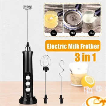 3 In 1 Portable Mixer Electric de Fructe Suc de Legume Alimente Mixer USB de Încărcare 3 trepte de Blendere manuale Bucătărie Spumant de Lapte Amestecati