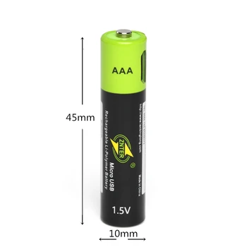 4buc/lot ZNTER AAA 1.5 V 600mAh baterie reîncărcabilă Mirco USB control de la distanță jucărie baterie litiu-polimer baterie