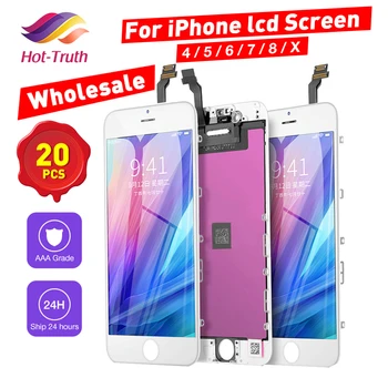 20 buc /Lot de Calitate Premium Lcd Pentru iPhone 6 7 8 6S Plus X Touch Screen+3D Touch ID Pentru iPhone 4 4S 5 5S 5C SE LCD Nici un Pixel Mort