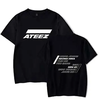 Mainlead Kpop Casual Tricou pentru ATEEZ Fani Activi Tipărite Culoare Solidă Maneca Scurta