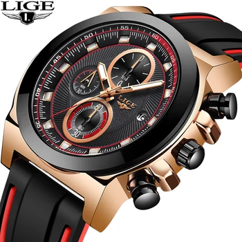Bărbați Watch Sport luminos cronograf din piele rezistent la apa Brand de Top LIGE de Lux de Moda cuarț ceas de ceas Relogio Masculino 2020
