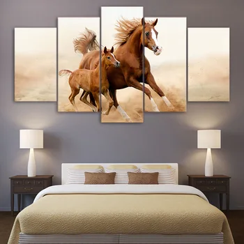 Decor pentru casa poster art cai de rulare mânz animal cameră de imagini artistice HD imprimare desen pictura decor panza NY-7409C