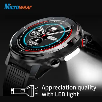 Microwear L15 Ceas Inteligent Bărbați 1.3 inch de 360*360 Full HD Touch Ecran Smartwatch ECG PPG IP68 rezistent la apa de Fitness Ceasuri Sport