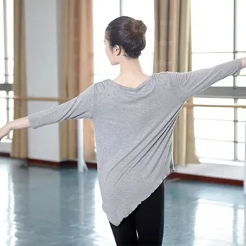 Vara Modal Maneca Lunga Dans Modern Tricou Profesional de Balet Topuri pentru Femei Sala de Yoga Tango Purta