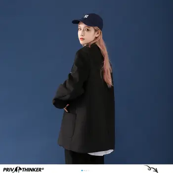 Privathinker Femei Casual, Jachete Supradimensionate 2020 Iarna Femeie Nouă Cojoace Stil Japonez JK Jachete Îngroșa Haine groase
