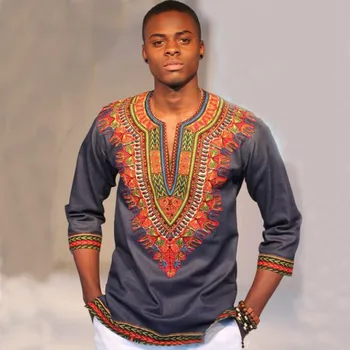 African Tricouri Dashiki Design Africa De Haine Pentru Barbati Etnice Tradiționale Vintage Boem Primavara-Vara Tricou Broderie Îmbrăcăminte