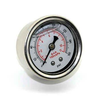 Indicator Presiune combustibil Lichid 0-160 psi Presa de Ulei Ecartament Ecartament de Combustibil Fata Alba Universal 1/8 NPT