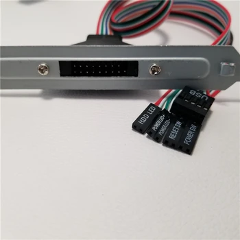 PC Desktop Puterea Resetați Butonul Întrerupătorului de PE OFF-LED luminos de Stare Dual USB Plug Suport de Montare Net Cafe