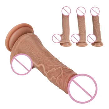 Cu ventuza Pentru Femei punctul G Vagin Stimulator Dublu-punte de Silicon Vibrator sex Feminin Masturbari Penis Realist