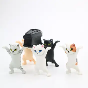 Copil Copii Jucarii Haioase Cadou Pisica Care Transportă Sicriul Păpușă Figura 6 Buc Cutie Animale Figurine Papusa Decor Handmade Jucarii Cadou