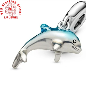2020 Vara Noi Argint 925 Sclipitoare Delfin Legăna Farmecul Margele se potrivesc Original Pandora Bratari Femei Bijuterii DIY