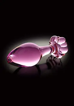 Roz de Sticlă, Dop de Fund de Flori Anal Dildo Tentacul Texturate Jucarii Sexuale Vagine G-spot Adult Produs pentru Femei prostata