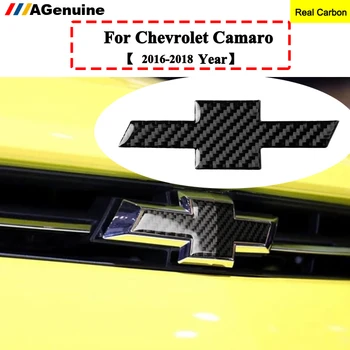 Real Fibra de Carbon Auto Auto fata spate logo emblema panou decorativ Interior Autocolant Trim set Pentru Chevrolet Camaro