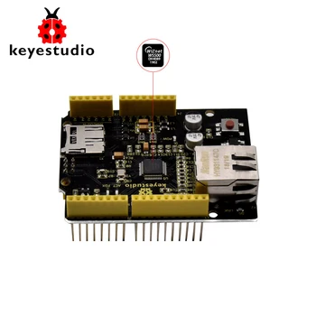 Keyestudio W5500 Ethernet Shield Ethernet de Control placă de Expansiune pentru Arduino (Fără POE)