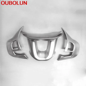 OUBOLUN ABS Cromat Pentru PEUGEOT 208 2016 2017 2018 Volan Capac Decorativ Autocolant Tapiterie Auto Accesorii de Interior