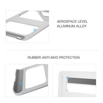 Design Ergonomic Aliaj de Aluminiu Laptop Suport Birou Dock suport Suport Cooler Pad de Răcire pentru iPhone/Notebook/Tableta/Smartphone