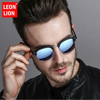 LeonLion Polarizati Epocă Semi-Fără Ramă De Brand Designer De Ochelari De Soare Femei/Bărbați Clasic Oculos Gafas De Sol Retro Ochelari De Soare