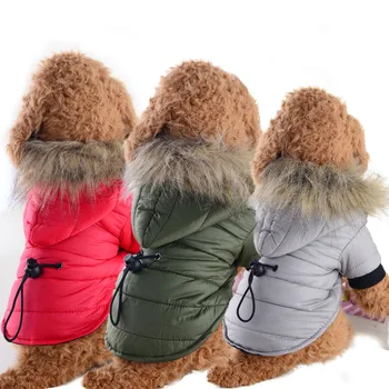 Frumos câine de companie haine, haine de câine pentru câini de talie mică, de două-picior de bumbac cusute pânză de bumbac, toamna și iarna de companie în jos jachete