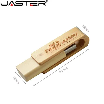 JASTER LOGO-ul clientului de lemn rotativ usb flash drive lemn natural transforma peste pendrive 4GB 8GB 16GB 32GB 64gb memorie stick