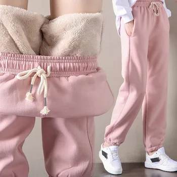 Pantaloni Femei 2020 Liber Fleece Sweatpants Toamna Ierni Harun Fleece Cald Pantaloni Casual, De Buzunar De Agrement Pantaloni