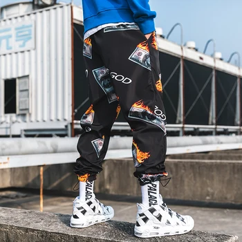2020 Streetwear Joggeri Bărbați Hip Hop Glezna Lungime Pantaloni Barbati Casual De Imprimare Sweatpants Mens Pantaloni Harem