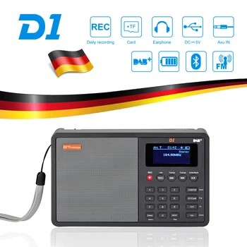 GTMEDIA D1 Digital Portabil Radio FM stereo/ RDS Multi Band Difuzor Radio cu Display LCD Ceas cu Alarmă