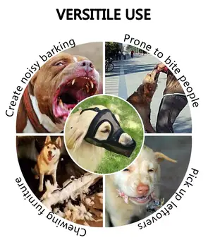 Câine Bot pentru Mediu pentru Câini de talie Mare Reglabile Soft Securizat Potabilă animale de Companie Gura Acoperă cu Aer Respirabil ochiurilor de Plasă, Bot pentru Musca