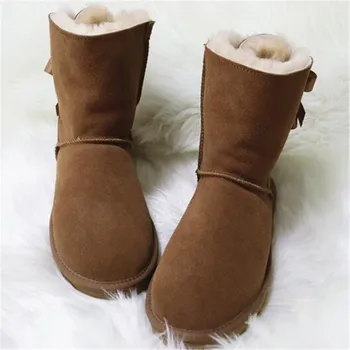 Blana Naturala Pantofi Femei Clasic rezistent la apa Genuine piele de Vacă din Piele Cizme de Zapada pentru femei Cizme pentru Femei Cizme de Iarna Cald pentru Femei Pantofi