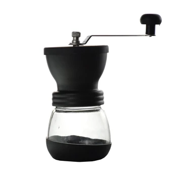 Ecocoffee Manual Ceramice Burr boabe de Cafea Rasnita cu Fortificate Pahar de Stocare Borcan barista Filtru de Cafea