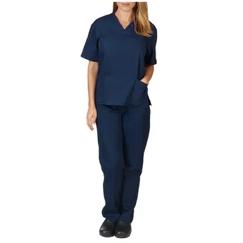 Bărbați Femei Short Sleeve V-neck Topuri+pantaloni mamele care Lucrează Set Uniform Costum de asistenta Medicala de Lucru Uniformă Set Costum de Asistenta Uniformă 2020
