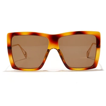 Peekaboo mare cadru ochelari de soare femei pătrat leopard maro accesorii de vară retro supradimensionat ochelari de soare pentru femei de sex masculin uv400