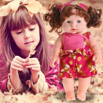 Drăguț Simulare Realiste Păpușă Jucărie pentru Fete Minunate Vinil Moale Vorbind de Sunet Copii Potoli setea Însoțească Pretinde Joc Păpuși de Jucărie