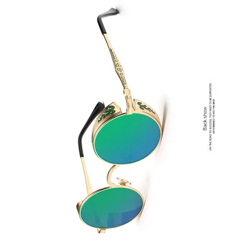 CARTELO de Înaltă Calitate UV400 Ochelari de Metal Steampunk ochelari de Soare Barbati Femei Moda Rotund Ochelari de Brand, Design de Epocă ochelari de Soare