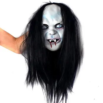 Nouă Glumă De Halloween Blestem Sadako Masca De Topire Fata De Adult Costum De Latex Mort De Mers Pe Jos De Halloween Înfricoșător Cap Măști