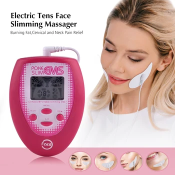 Electric Slăbire Masaj Facial V-Trainer Fata Maxilarului Practicanta EMS Fața Corpului Impuls Stimulator Muscular Cu Electrod Tampoane mai Noi
