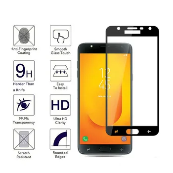Pentru Samsung Galaxy J7 Prim 2 J7 Prim / J7 DUO Negru Mat TPU Capacul din Spate Caz 0.3 MM 2.5 D Clar Temperat Pahar Ecran Protector