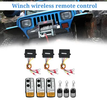 3pcs Auto 12V Wireless Troliu de la Distanță Comutator Wireless Troliu de Control de la Distanță Comutator Unitate de troliu Comutator de Control pentru Camioane Jeep cu ATV-ul