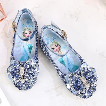 Disney Primăvară Nouă Pantofi Fete Frozen Elsa Printesa Pantofi pentru Copii de Performanță Pantofi Fetita Pantofi de Cristal